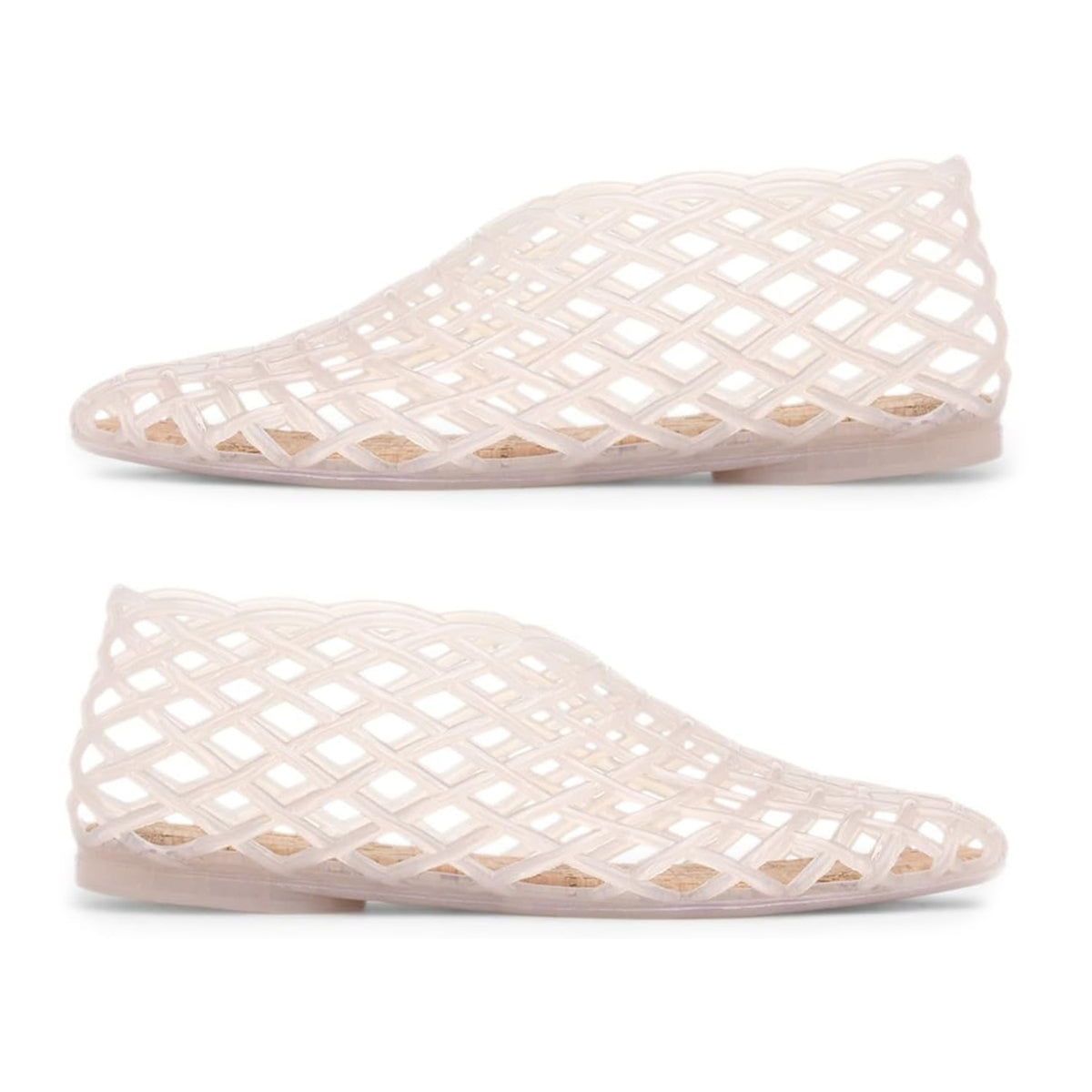 Ladies MXP Cutout Lattice Slip-On Jelly Ballet Flats (Size 5) - Nude V32745702 3