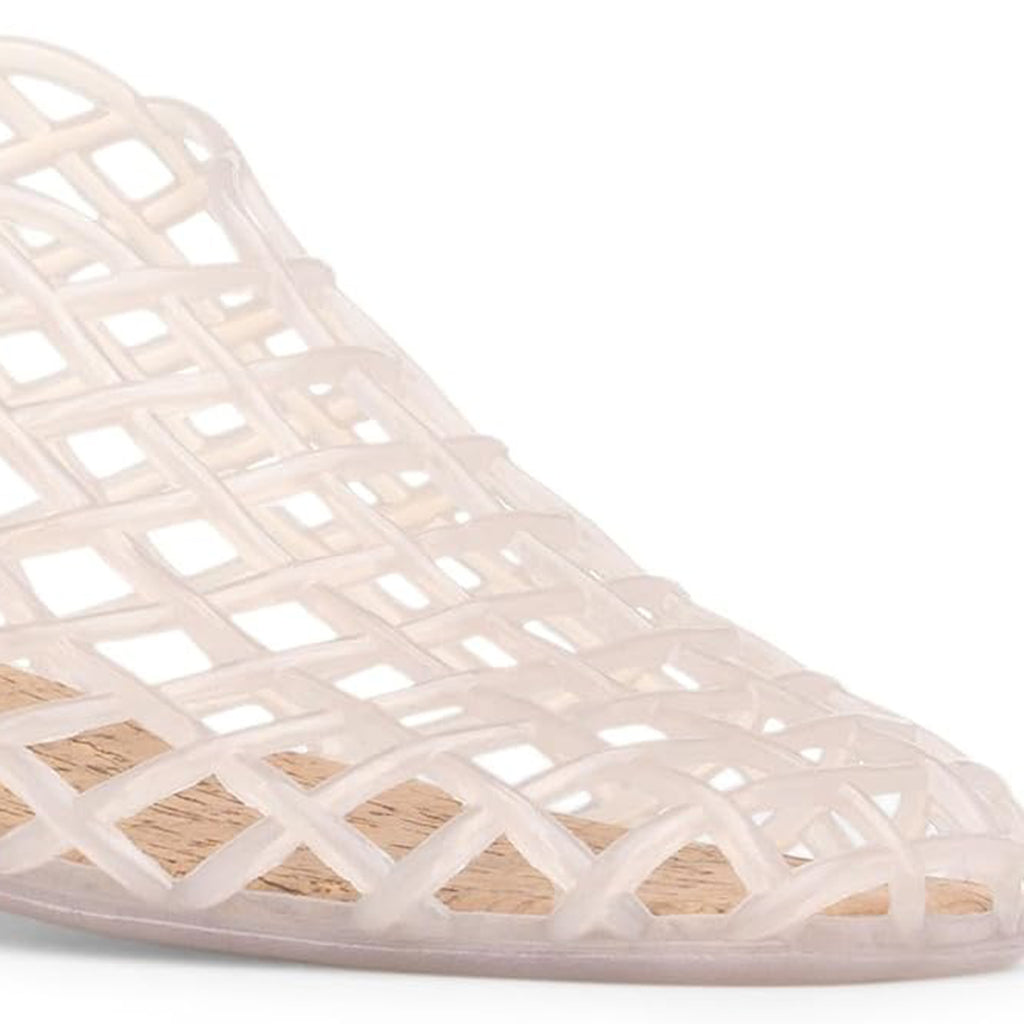Ladies MXP Cutout Lattice Slip-On Jelly Ballet Flats (Size 8) - Nude_8751847_4