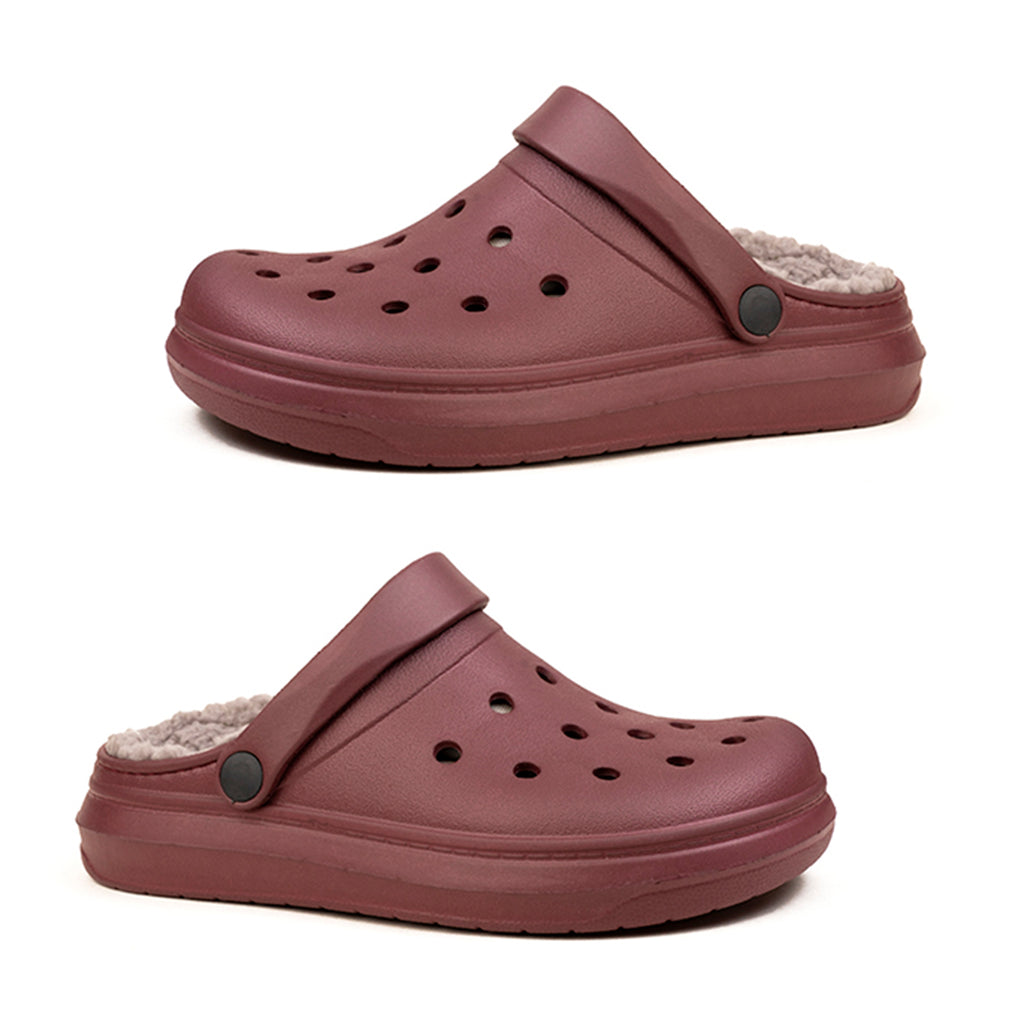 Harriet Womens Lightweight Foam Slip-On Clogs (Size 7) - Burgundy_8751933