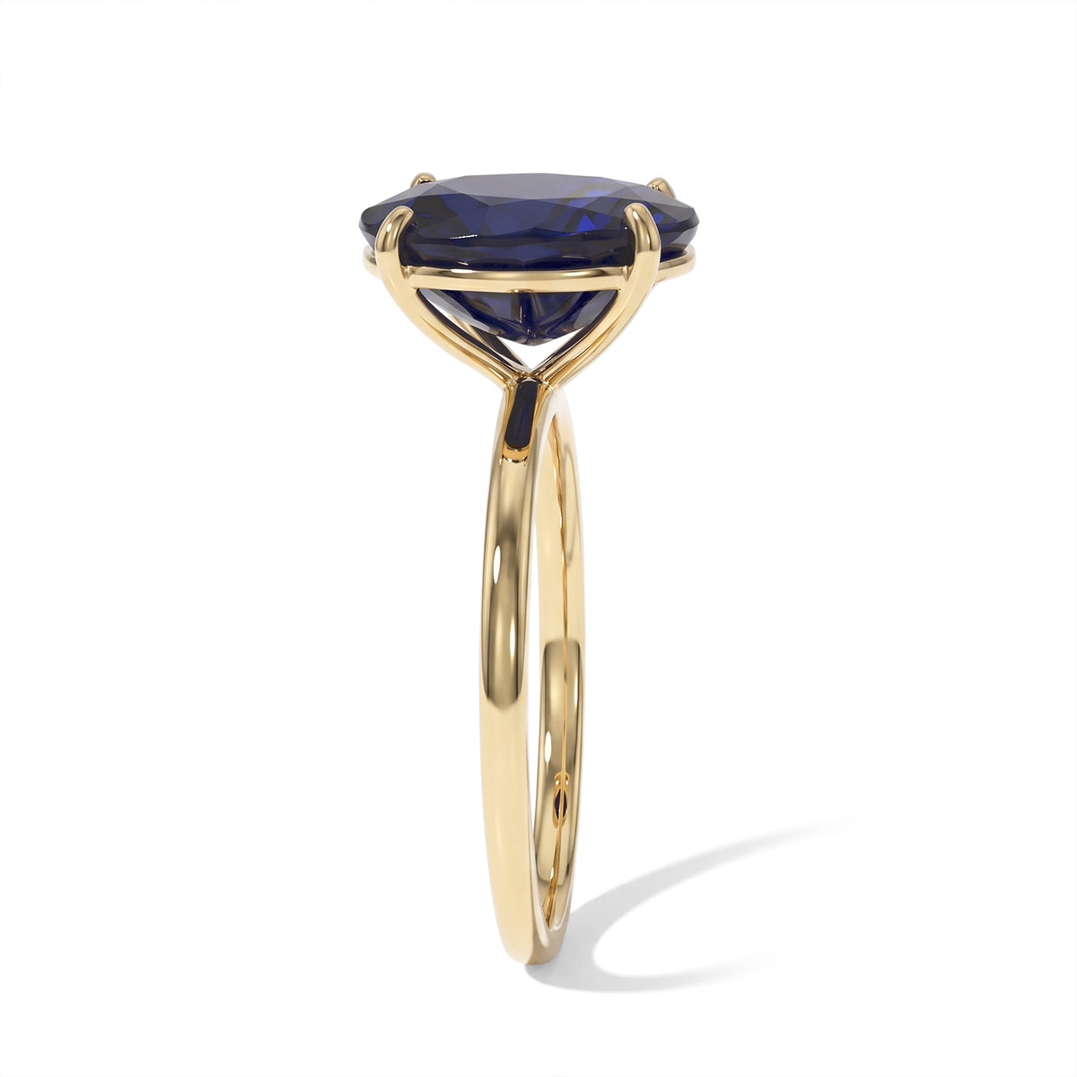 Luxoro - 9K Yellow Gold AAA Diffused Blue Sapphire Solitaire Ring 7.50 Ct. 8753236 2