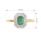 D'Joy - AAA Gemfields Zambian Emerald & White Zircon Ring in 18K Vermeil Yellow Gold Plated Sterling Silver 2.90 Ct._8753444_5