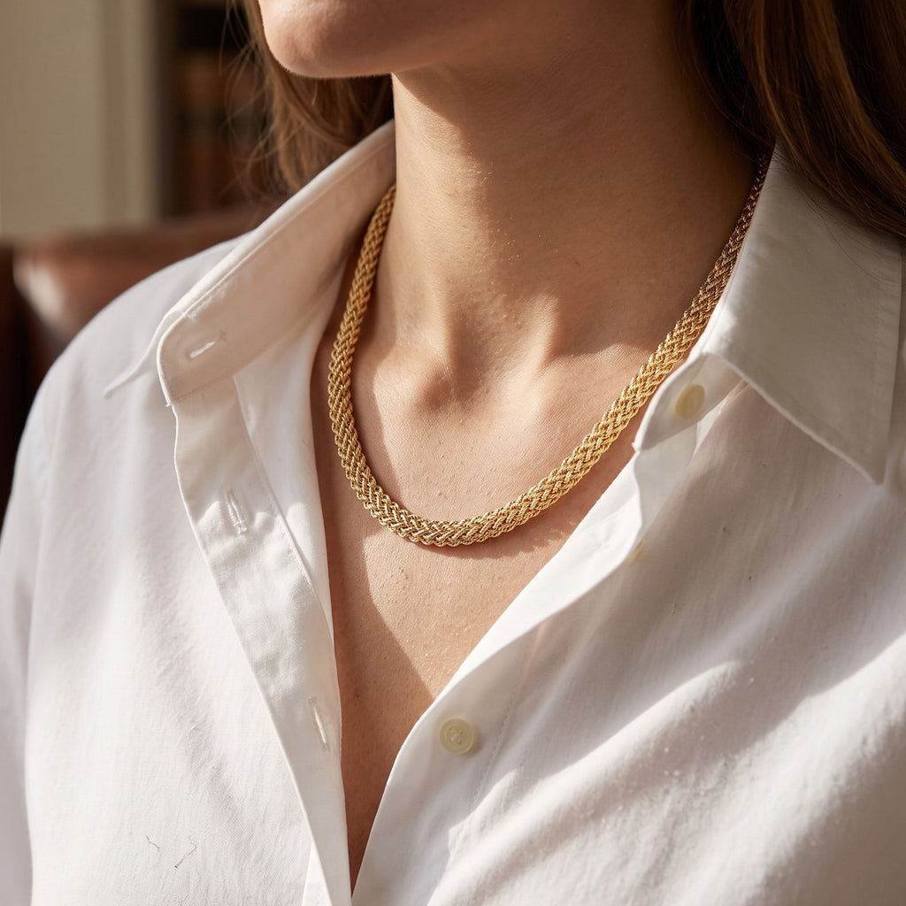 ONE TIME DEAL - Maestro Collection - Quattro Tessere - 9K Yellow Gold Necklace (Size - 20) with Senorita Clasp, Gold Wt. 19.35 Gms_8753815_1
