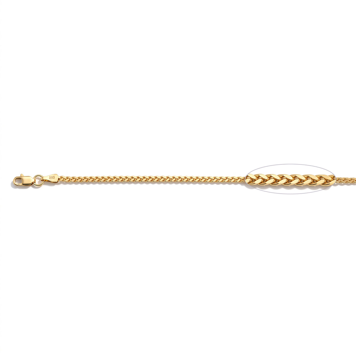 9K Yellow Gold Necklace (Size - 22), Gold Wt.3.90 Gms 8753832 0