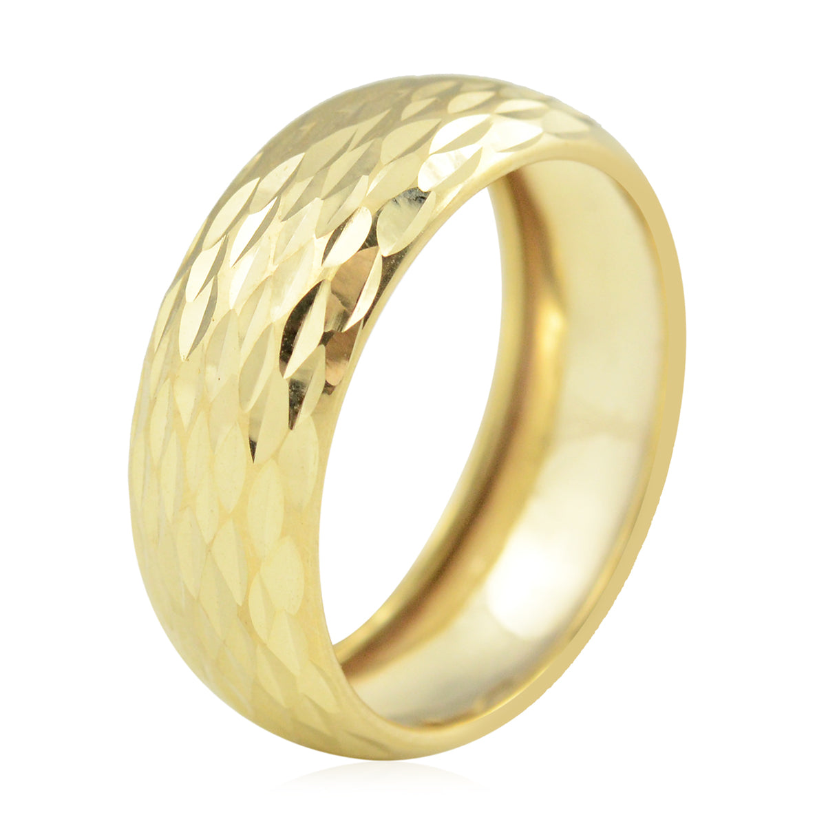 Maestro Collection - 9K Yellow Gold Diamond Cut Band Ring 8753833 2