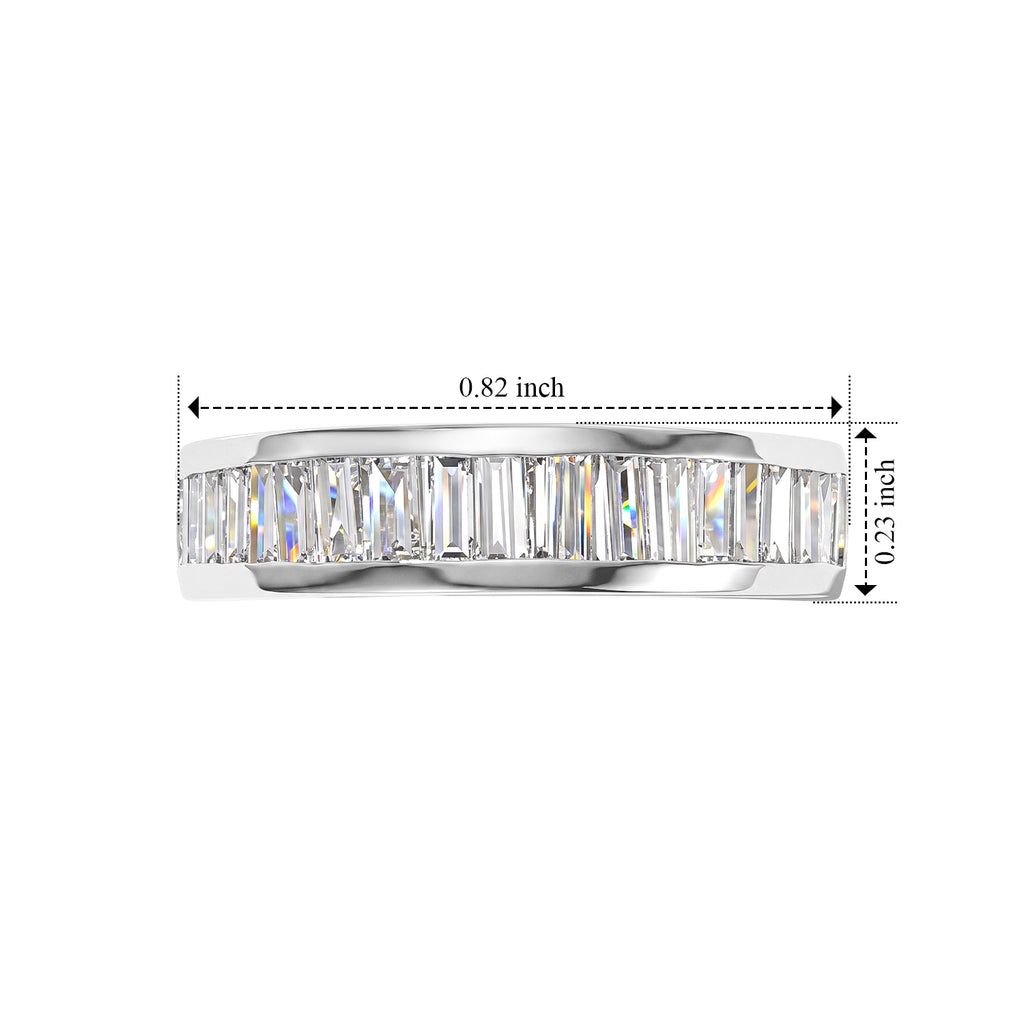 Luxuriant - SGL Certified Lab Grown Diamond (SI/G-H) Band Ring in Rhodium Overlay Sterling Silver 2.00 Ct._8754246_5