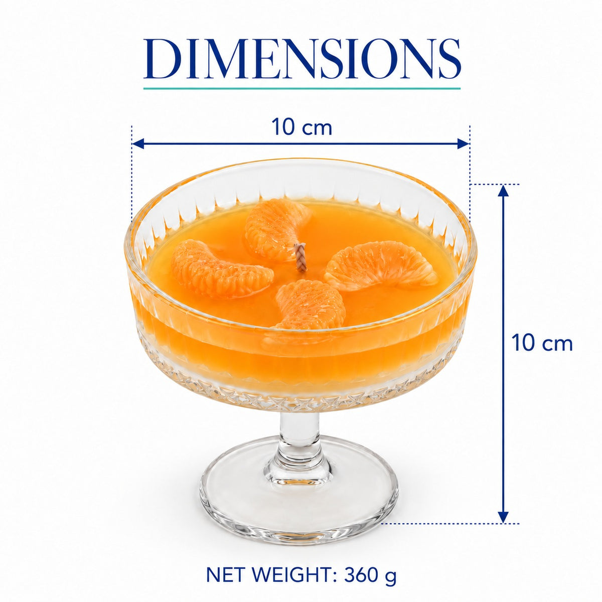 Scented Fruit Soy Wax Glass Candle (10 x 10cm) - Orange-Cinammon &amp; Orange 8754457 5
