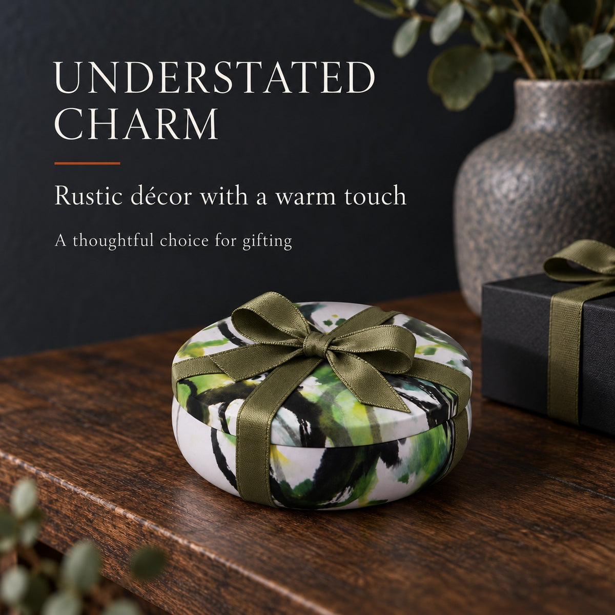 Scented Soy Wax Decorative Tin Candle With Botanical (230g) - Cedar Wood 8754550 5