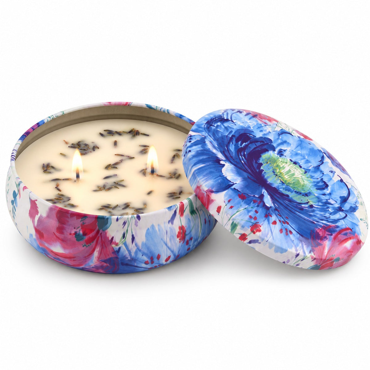 Scented Soy Wax Decorative Tin Candle With Botanical (230g) - Lavender 8754562 0