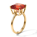 Luxuriant 9K Yellow Gold AA Lab Created Padparadscha Sapphire Solitaire Ring, Gold Wt.2 Gms  6.725  Ct._8754641_2