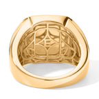 EverTrue Bronzella Collection - Eagle Embossed Signet Ring in 18K Gold Plating_8754793_4