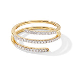 Luxuriant - Lab Grown Diamond (SI/G-H) Wrap Ring in 18K Vermeil Yellow Gold Plated Sterling Silver 0.25 Ct._8754799