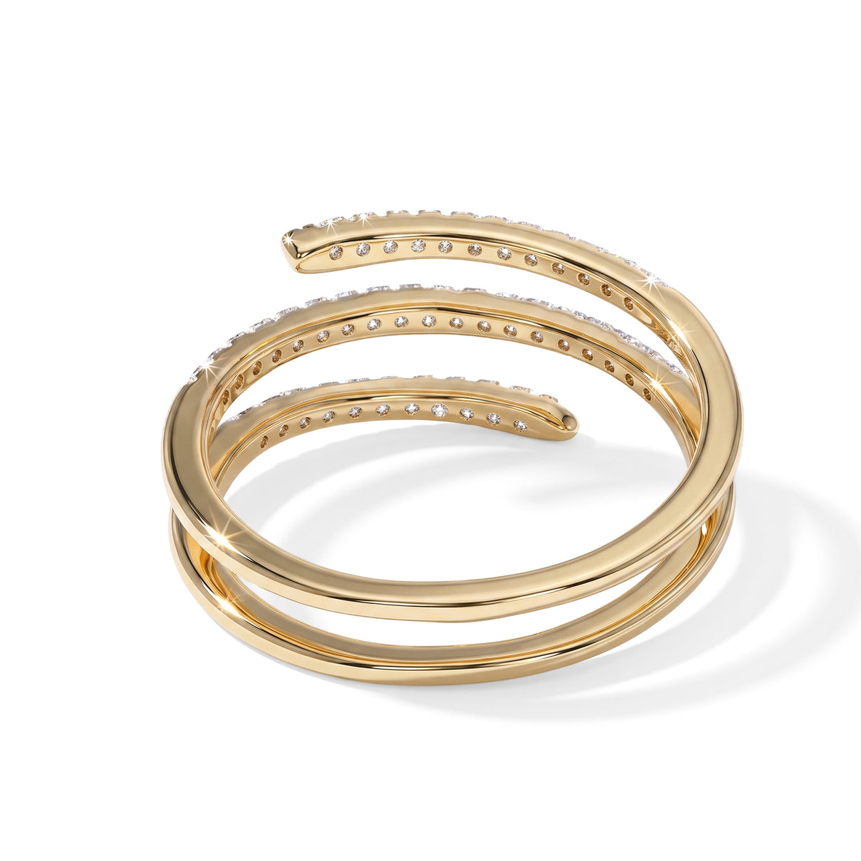 Luxuriant - Lab Grown Diamond (SI-G-H) Wrap Ring in 18K Vermeil Yellow Gold Plated Sterling Silver 0.25 Ct. 8754802 4