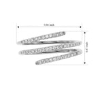 Luxuriant - Lab Grown Diamond (SI/G-H) Wrap Ring in Rhodium Overlay Sterling Silver 0.25 Ct._8754807_6