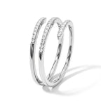Luxuriant - Lab Grown Diamond (SI/G-H) Wrap Ring in Rhodium Overlay Sterling Silver 0.25 Ct._8754812_3