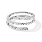 Luxuriant - Lab Grown Diamond (SI/G-H) Wrap Ring in Rhodium Overlay Sterling Silver 0.25 Ct._8754813