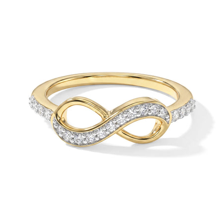 LUXURIANT Infinity Lab Grown Diamond (SI-G-H) Ring in 18K Vermeil Yellow Gold Plated Sterling Silver 8754820 1