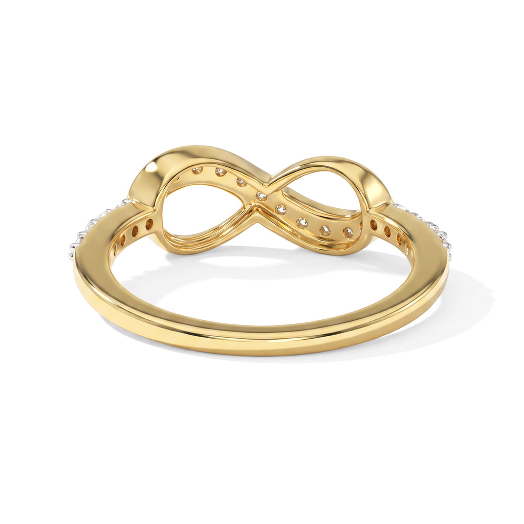 Luxuriant - Lab Grown Diamond (SI/G-H) Infinity Ring in 18K Vermeil Yellow Gold Plated Sterling Silver 0.25 Ct._8754865_3