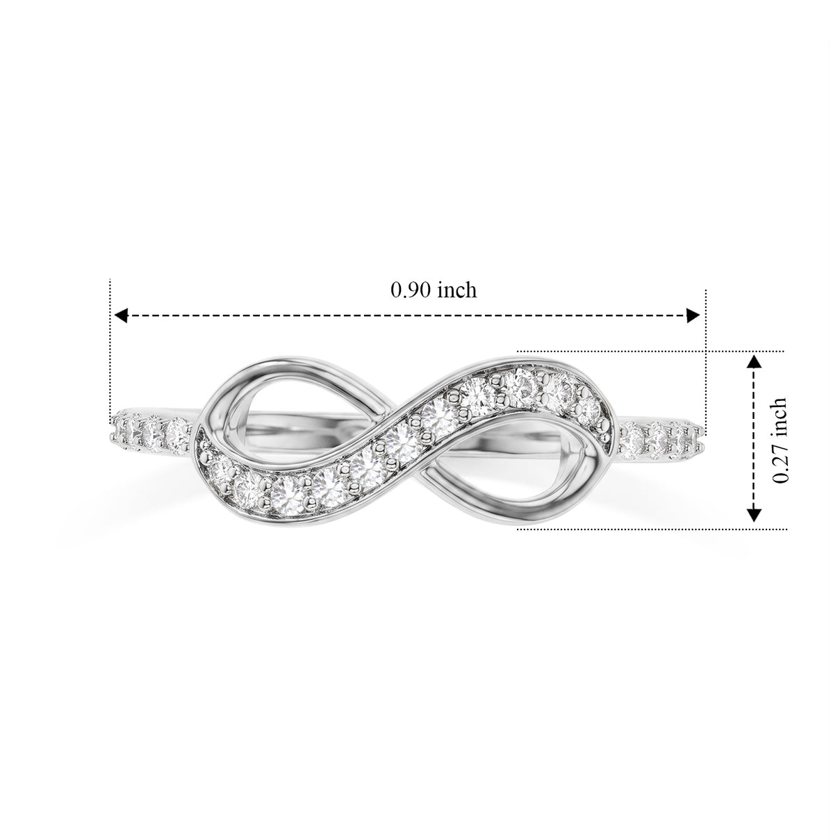 Luxuriant - Lab Grown Diamond (SI-G-H) Ring in Rhodium Overlay Sterling Silver 0.25 Ct. 8754866 5