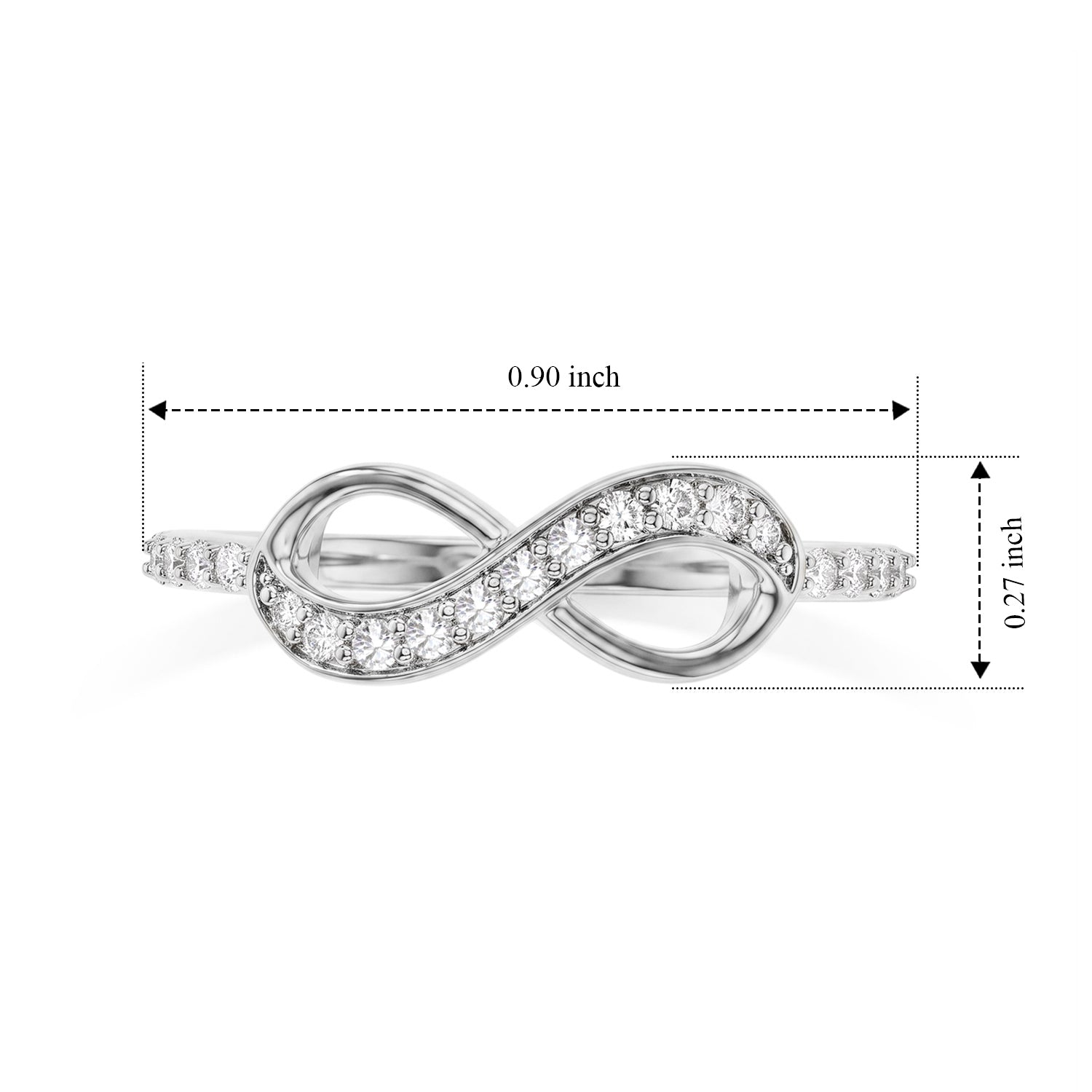 Luxuriant - Lab Grown Diamond (SI-G-H) Ring in Rhodium Overlay Sterling Silver 0.25 Ct. 8754876 5