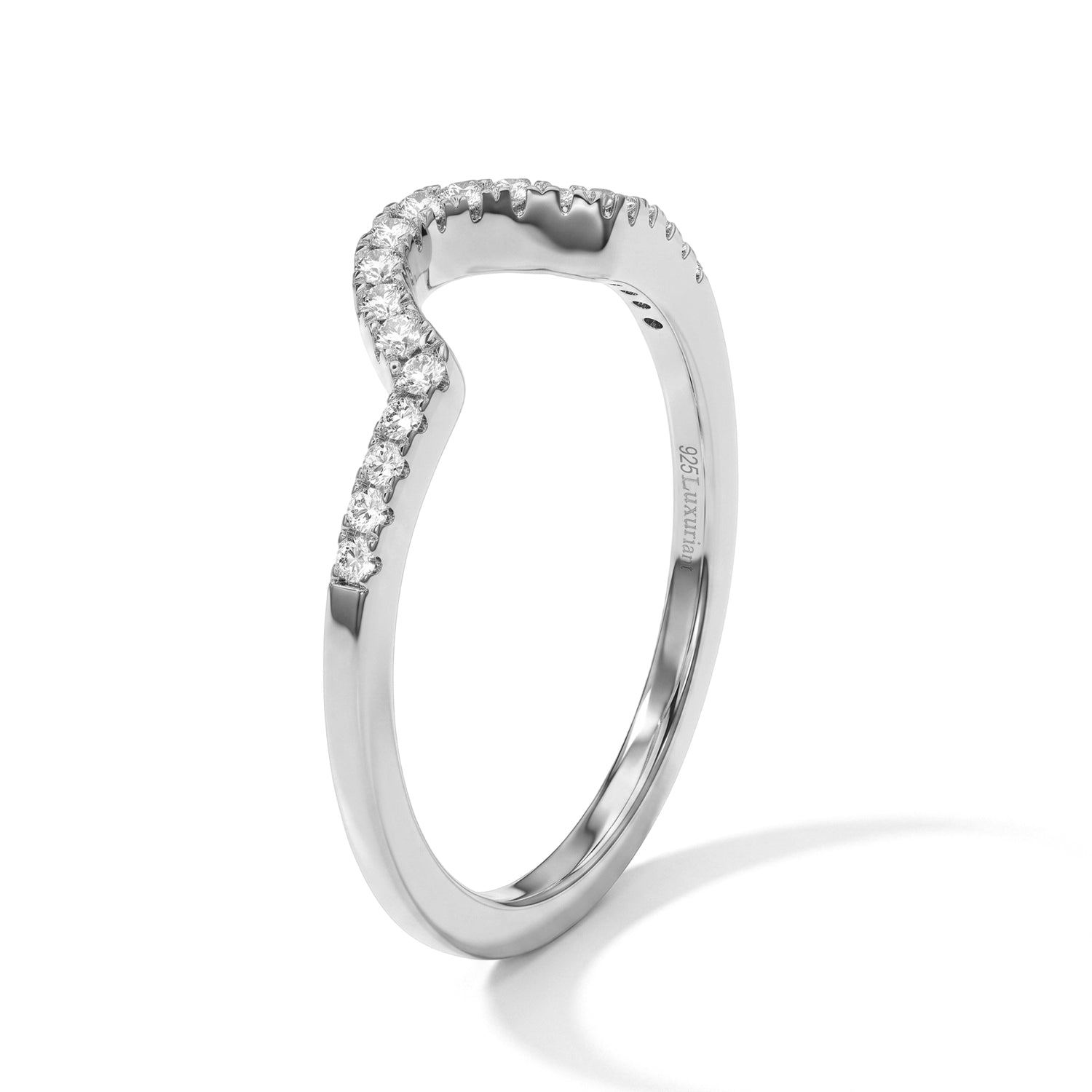 Luxuriant - Lab Grown Diamond (SI-G-H) Ring in Rhodium Overlay Sterling Silver 0.25 Ct. 8754933 3