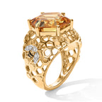 GP Citrine, White Zircon, Kanchanaburi Blue Sapphire Fancy Ring in 18K YG VermeilSterling Silver  6.775  Ct._8755175_3