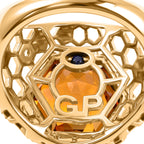 GP Citrine, White Zircon, Kanchanaburi Blue Sapphire Fancy Ring in 18K YG VermeilSterling Silver  6.775  Ct._8755175_5