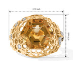 GP Citrine, White Zircon, Kanchanaburi Blue Sapphire Fancy Ring in 18K YG VermeilSterling Silver  6.775  Ct._8755175_6