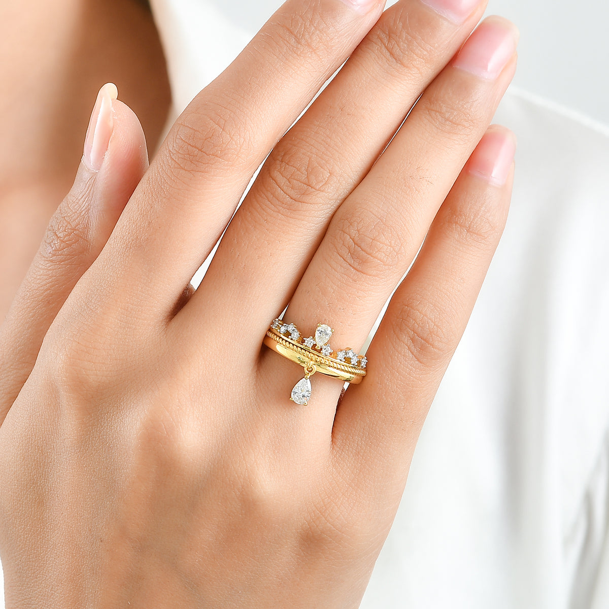 Luxuriant - Lab Grown Diamond (SI-G-H) Ring in 18K Vermeil Yellow Gold Plated Sterling Silver 0.55 Ct. 8756057 2