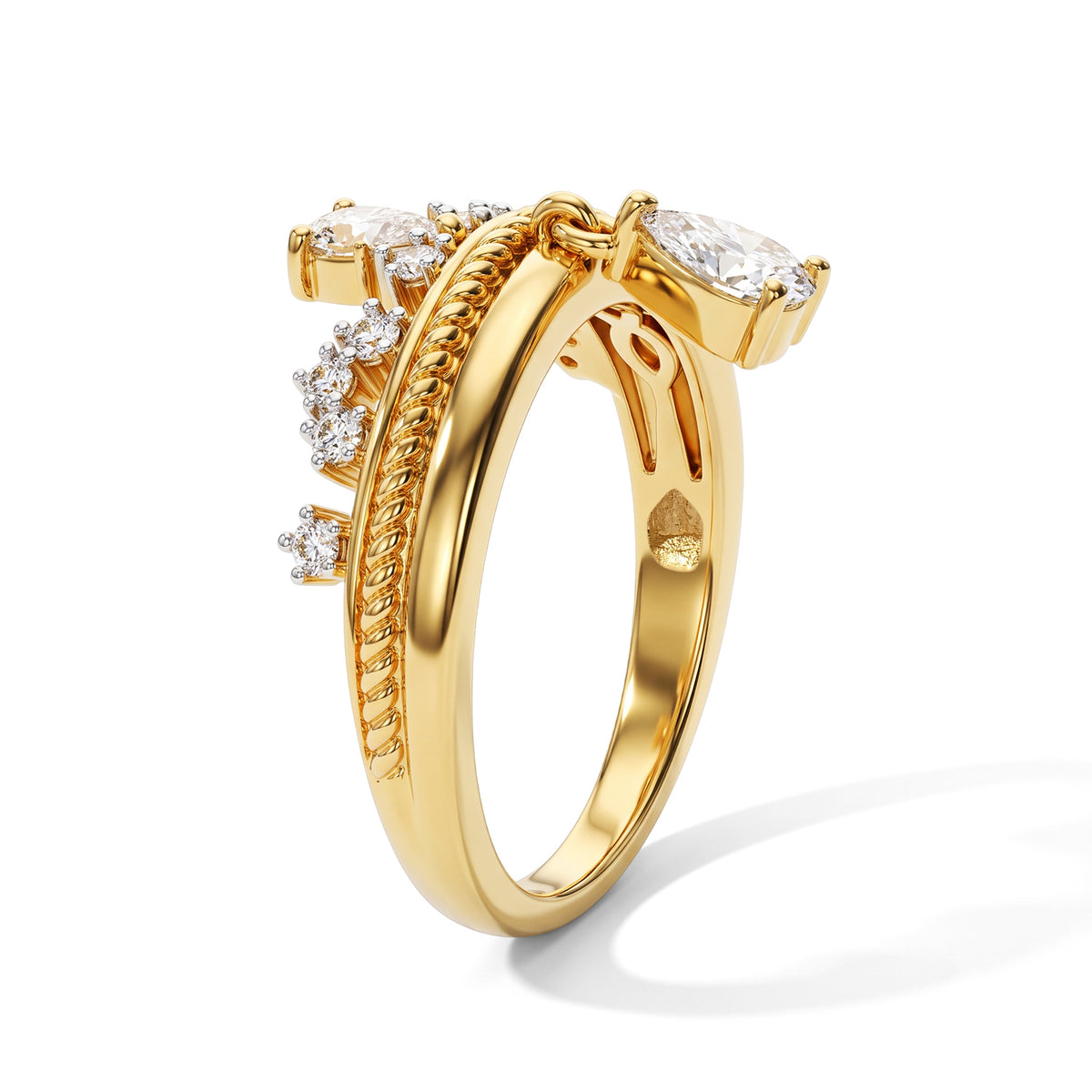 Luxuriant - Lab Grown Diamond (SI-G-H) Ring in 18K Vermeil Yellow Gold Plated Sterling Silver 0.55 Ct. 8756057 3