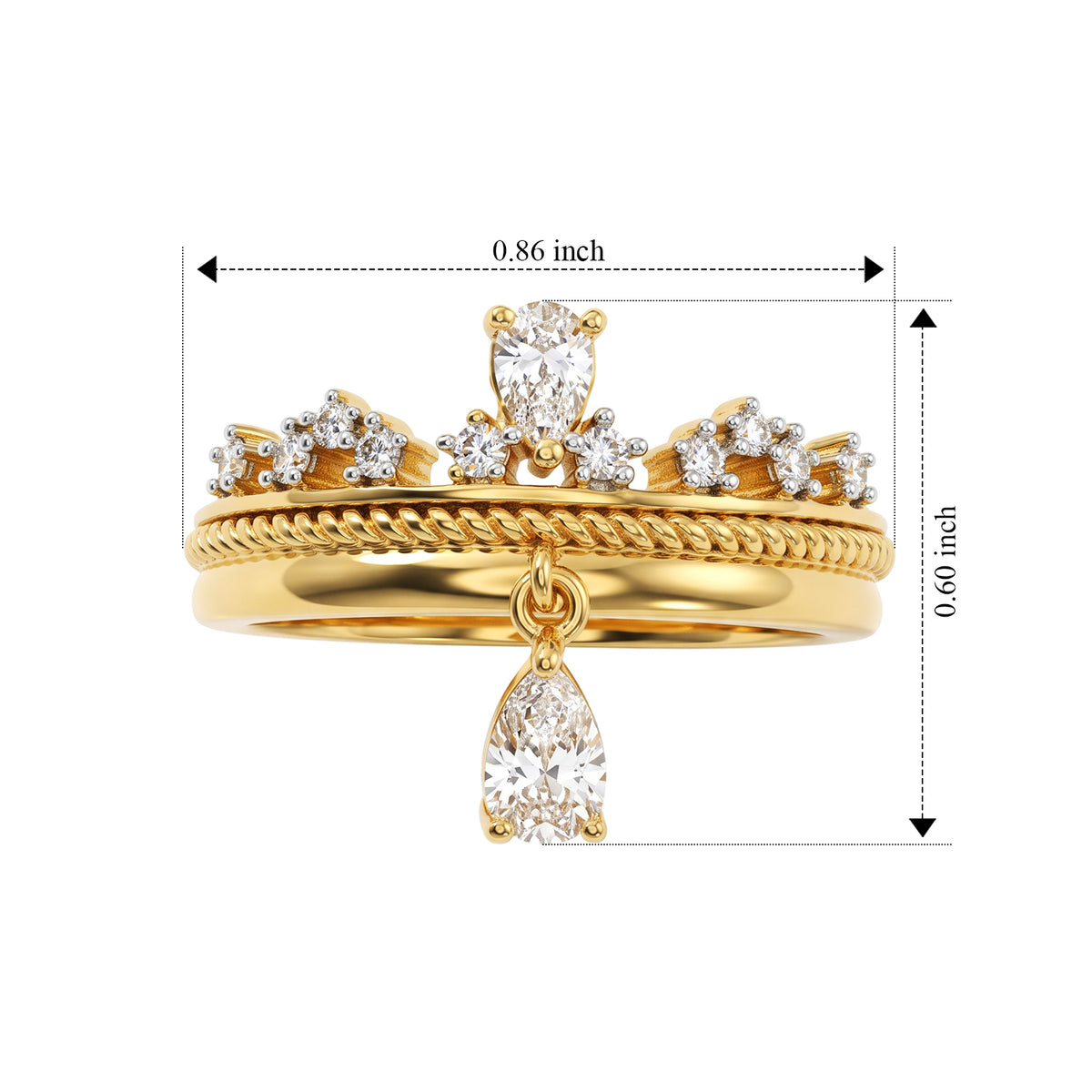 Luxuriant - Lab Grown Diamond (SI-G-H) Ring in 18K Vermeil Yellow Gold Plated Sterling Silver 0.55 Ct. 8756057 5