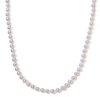 950 Platinum AAAA Japanese Akoya Pearl Beads Necklace (Size - 20) with Lobster Clasp 200.00 Ct._8756298