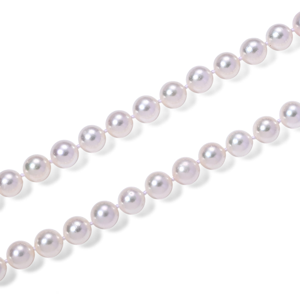 950 Platinum AAAA Japanese Akoya Pearl Beads Necklace (Size - 20) with Lobster Clasp 200.00 Ct._8756298_3