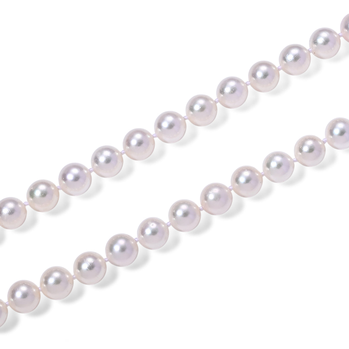 950 Platinum AAAA Japanese Akoya Pearl Beads Necklace (Size - 20) with Lobster Clasp 200.00 Ct. 8756298 3