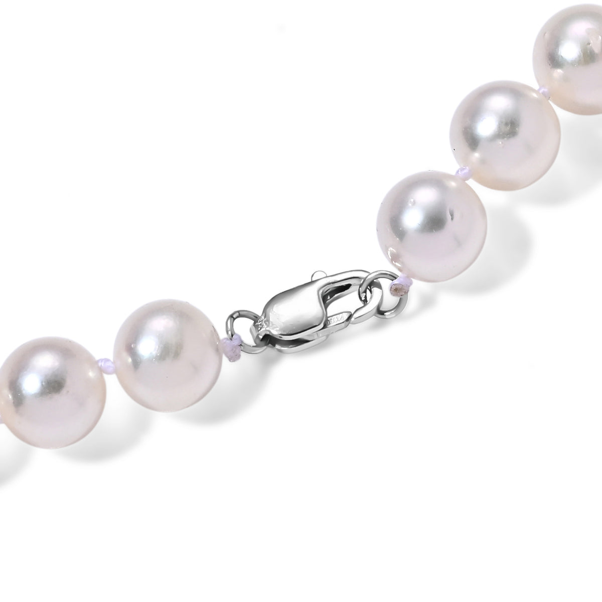 950 Platinum AAAA Japanese Akoya Pearl Beads Necklace (Size - 20) with Lobster Clasp 200.00 Ct. 8756298 4