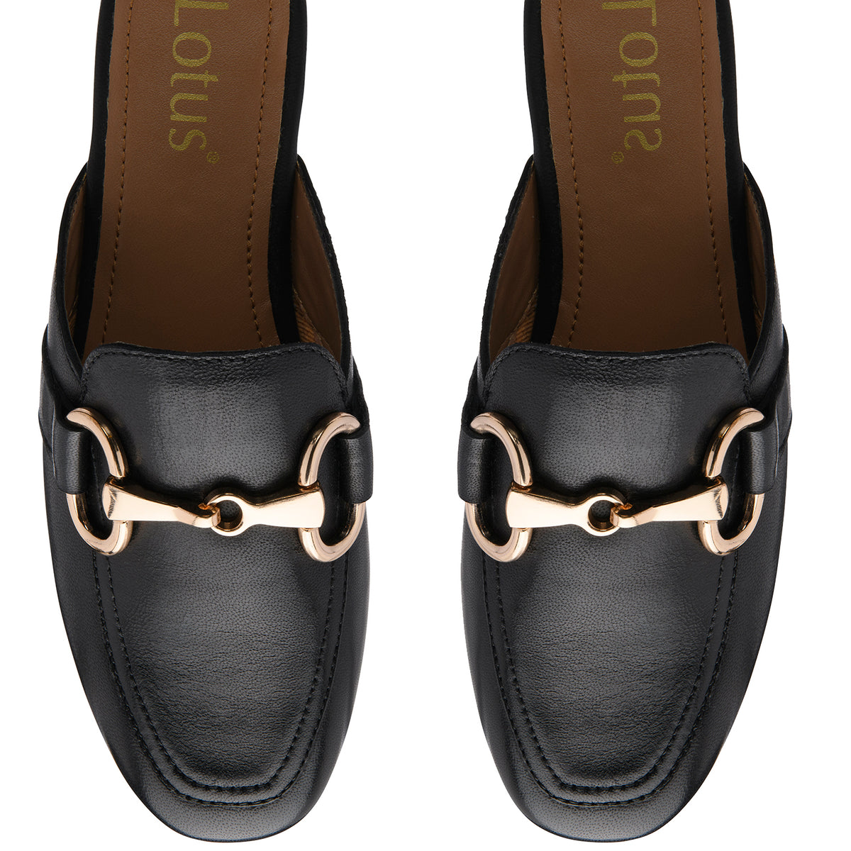 Lotus Taylor Womens Leather Backless Snaffle Bit Slip-On Mule Loafers (Size 8) - Leopard Print V32668706 2