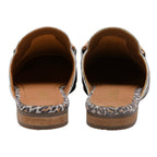 Lotus Taylor Womens Leather Backless Snaffle Bit Slip-On Mule Loafers (Size 7) - Leopard Print_8756466_3