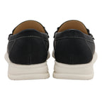 Lotus Symi Womens Comfort Slip-On Moccasin Loafers (Size 6) - Black_8756514_3
