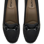 Lotus Symi Womens Comfort Slip-On Moccasin Loafers (Size 7) - Black_8756515_2