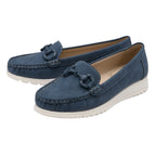 Lotus Symi Womens Comfort Slip-On Moccasin Loafers (Size 6) - Blue_8756520_1