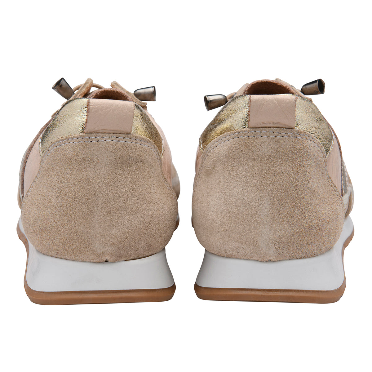 Lotus Lola Leather Laceless Slipon Trainers with Metallic Side Stripe (Size 3) - Natural 8756582 3