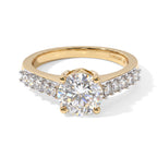 Luxuriant Lab Grown Diamond Main Stone With Side Stone Ring in 18K YG VermeilSterling Silver  1.849  Ct._8757404