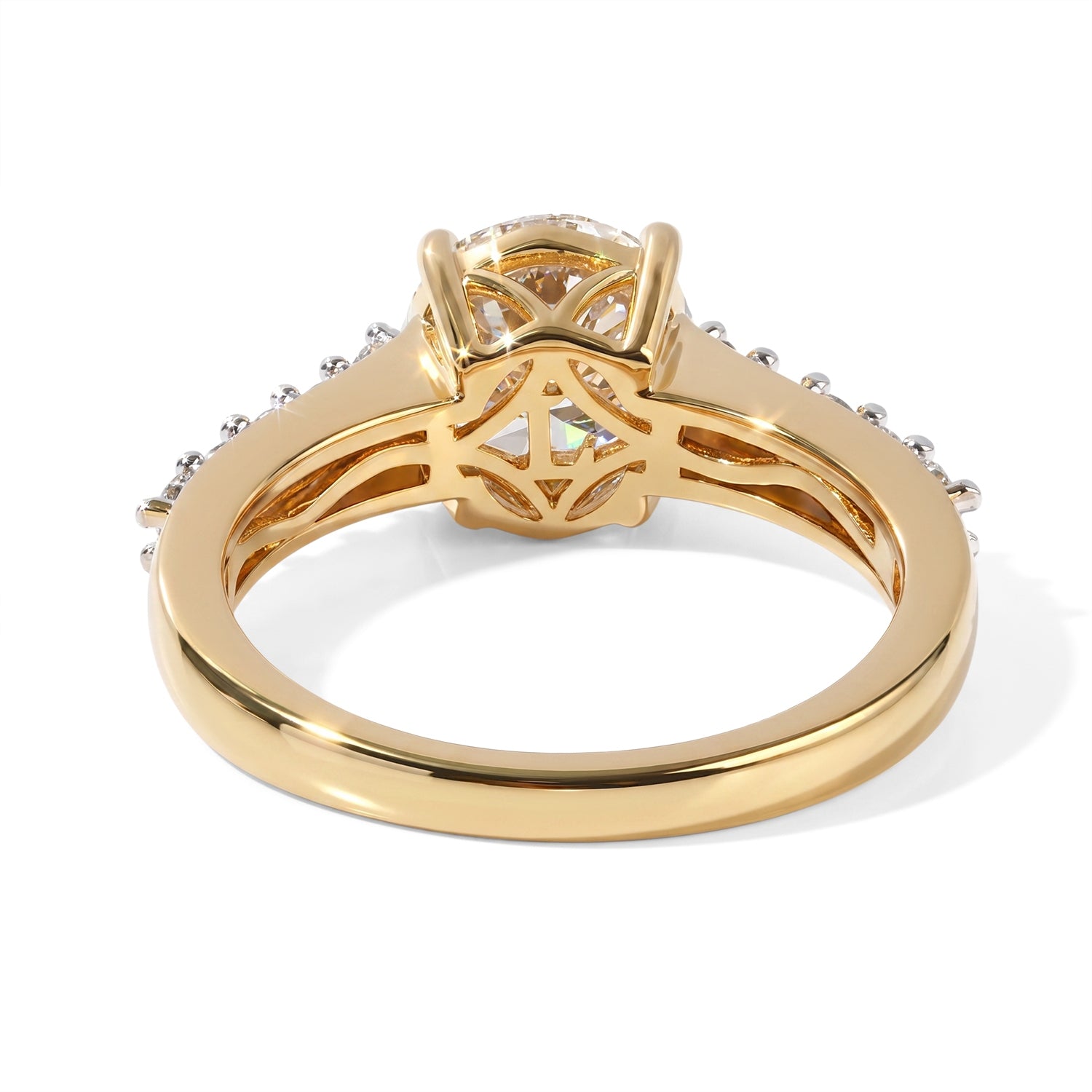 Luxuriant Lab Grown Diamond Main Stone With Side Stone Ring in 18K YG VermeilSterling Silver  1.849  Ct. 8757404 4