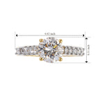 Luxuriant Lab Grown Diamond Main Stone With Side Stone Ring in 18K YG VermeilSterling Silver  1.849  Ct._8757404_5