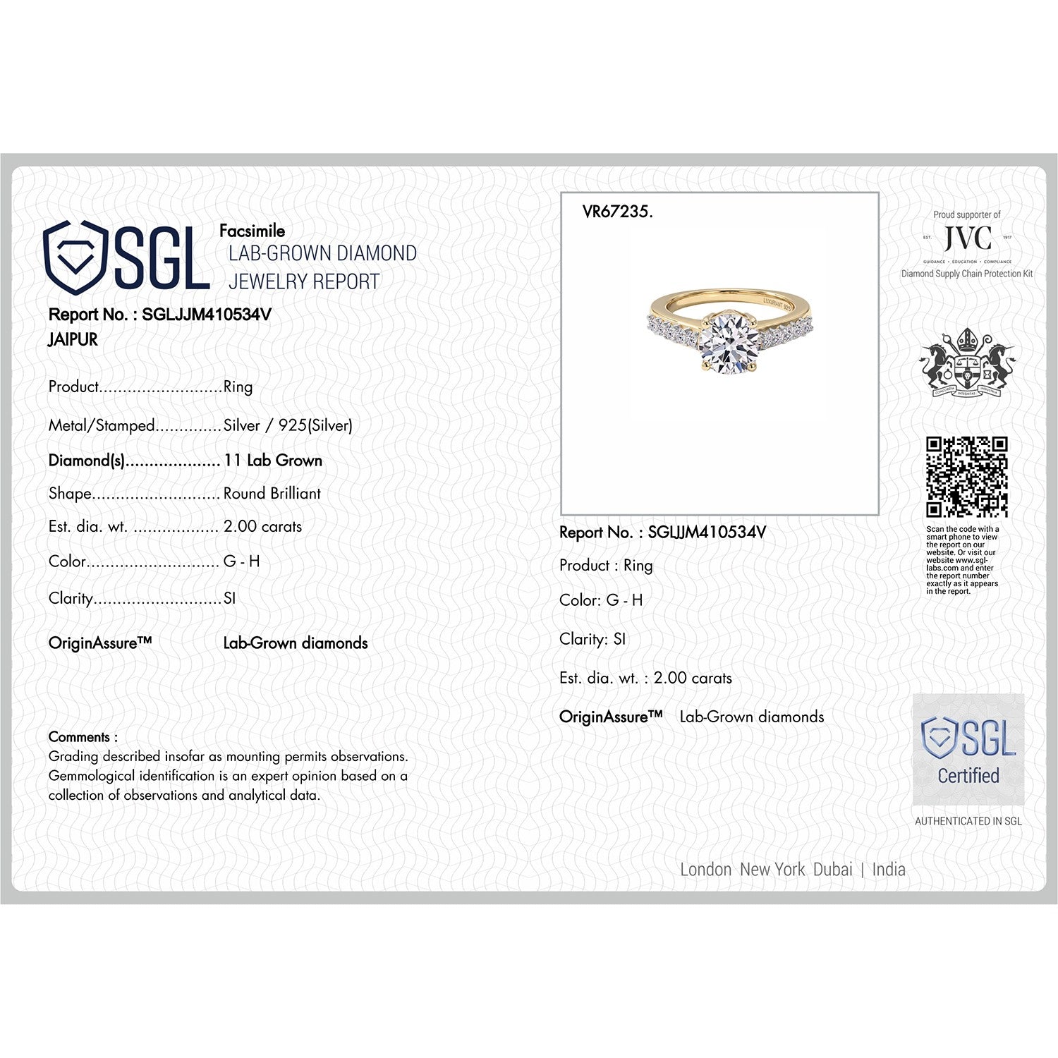 Luxuriant Lab Grown Diamond Main Stone With Side Stone Ring in 18K YG VermeilSterling Silver  1.849  Ct. 8757404 6