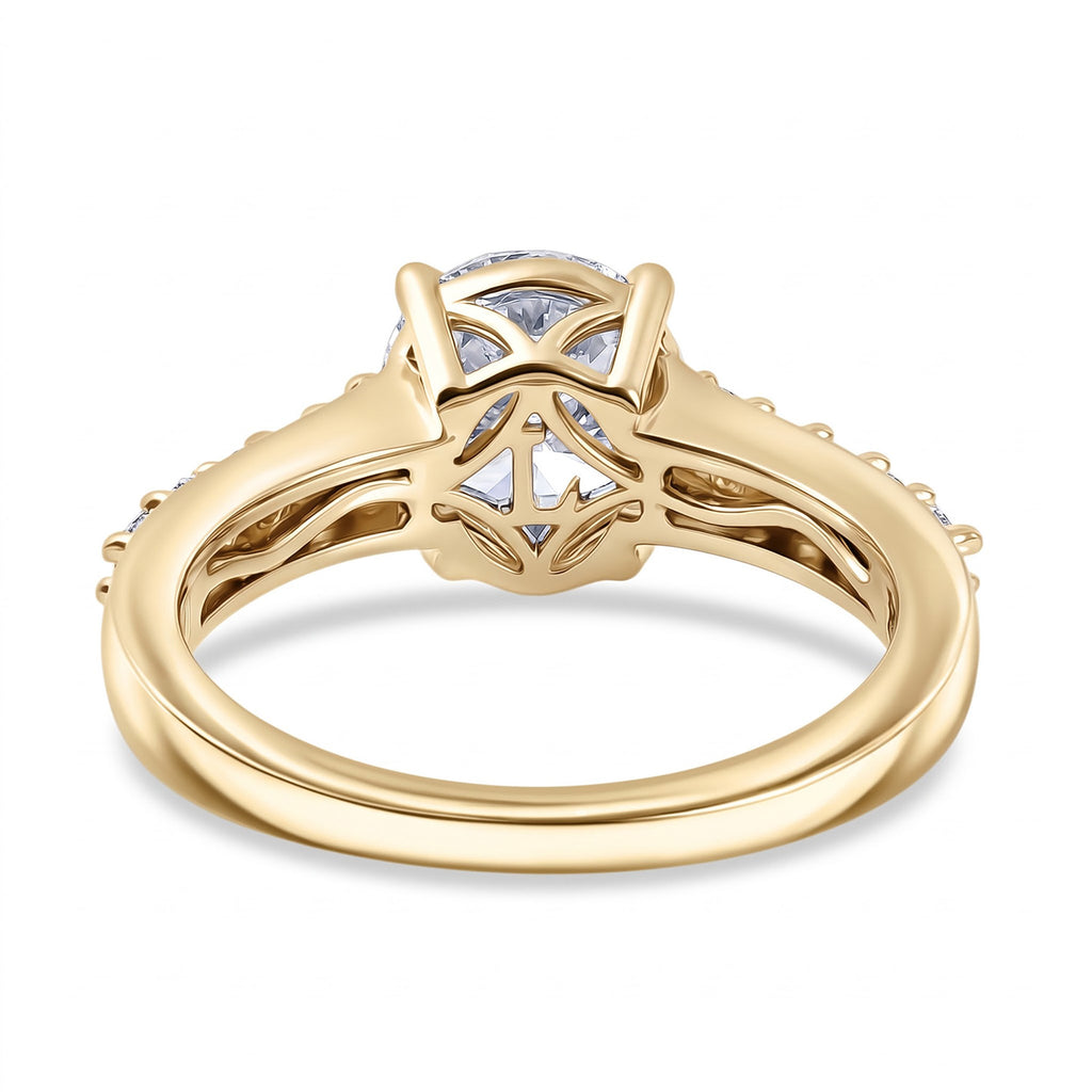 Luxuriant - SGL Certified Lab Grown Diamond (SI/G-H) Ring in 18K Vermeil Yellow Gold Plated Sterling Silver 1.90 Ct._8757405_4