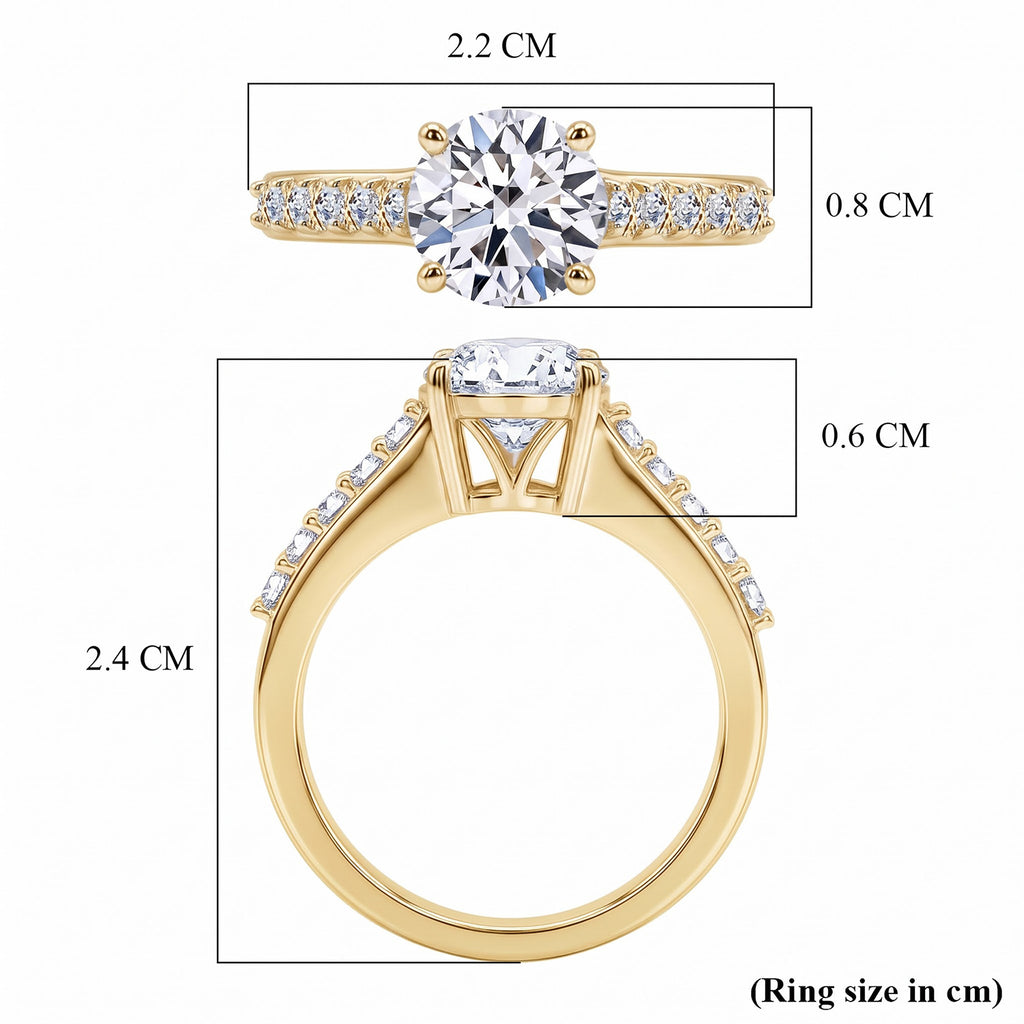 Luxuriant - SGL Certified Lab Grown Diamond (SI/G-H) Ring in 18K Vermeil Yellow Gold Plated Sterling Silver 1.90 Ct._8757405_6