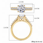 Luxuriant - SGL Certified Lab Grown Diamond (SI/G-H) Ring in 18K Vermeil Yellow Gold Plated Sterling Silver 1.90 Ct._8757405_6