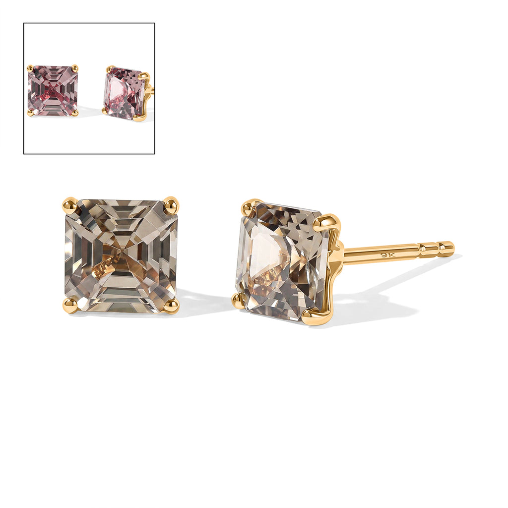 9K Yellow Gold AAA Turkizite Earring with Push Post 2.50 Ct._8757585