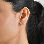 9K Yellow Gold AAA Turkizite Earring with Push Post 2.50 Ct._8757585_1