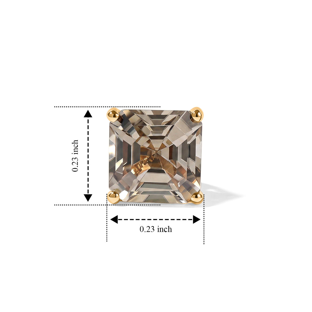 9K Yellow Gold AAA Turkizite Earring with Push Post 2.50 Ct._8757585_4